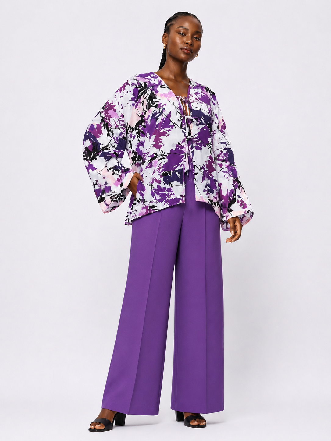 Tie-Front Blouse 2-Piece Set | African Style Co-ord | Agbeke Style