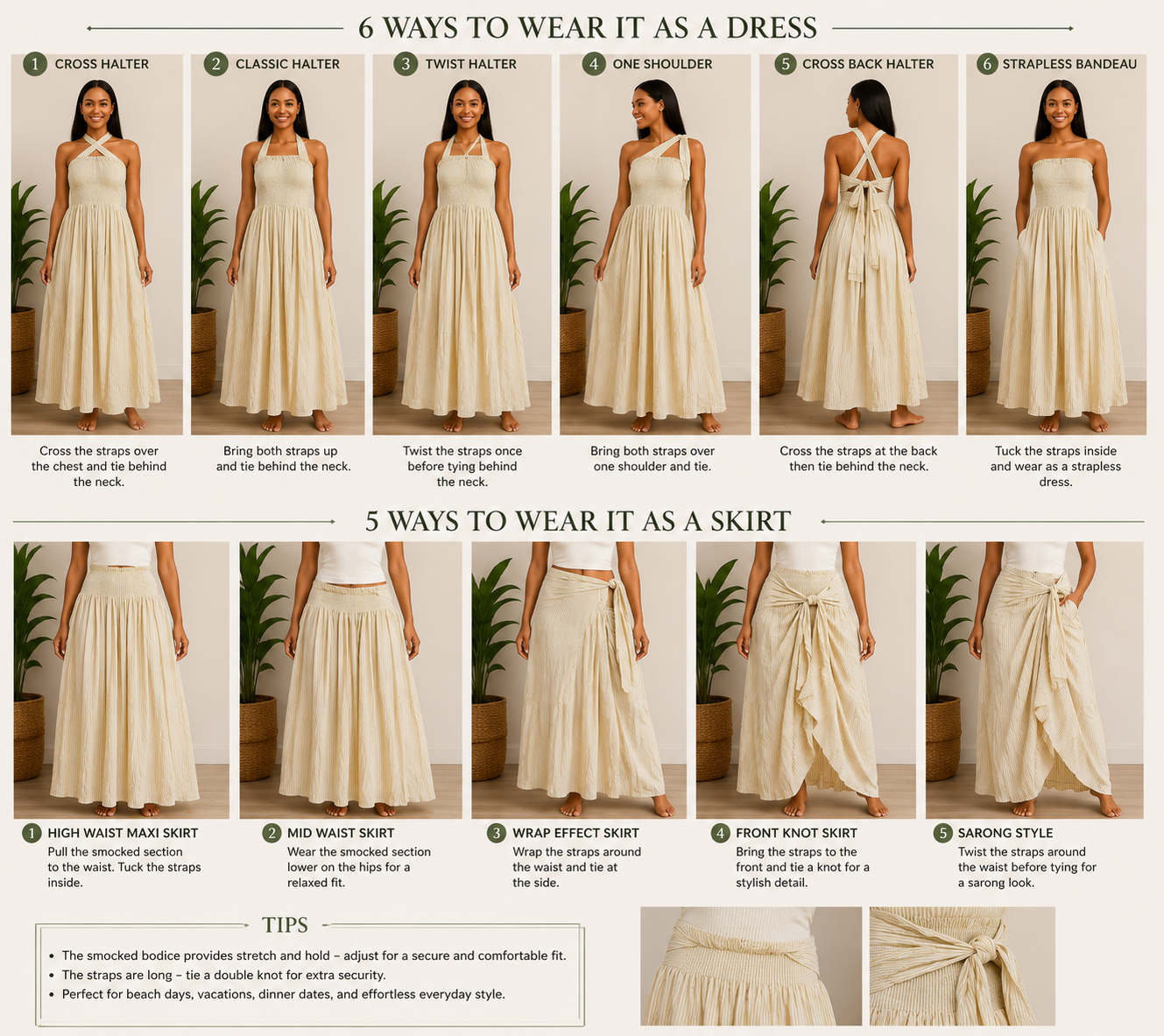 Convertible Maxi Dress & Skirt | Multiway Dress/Skirt | Agbeke Style