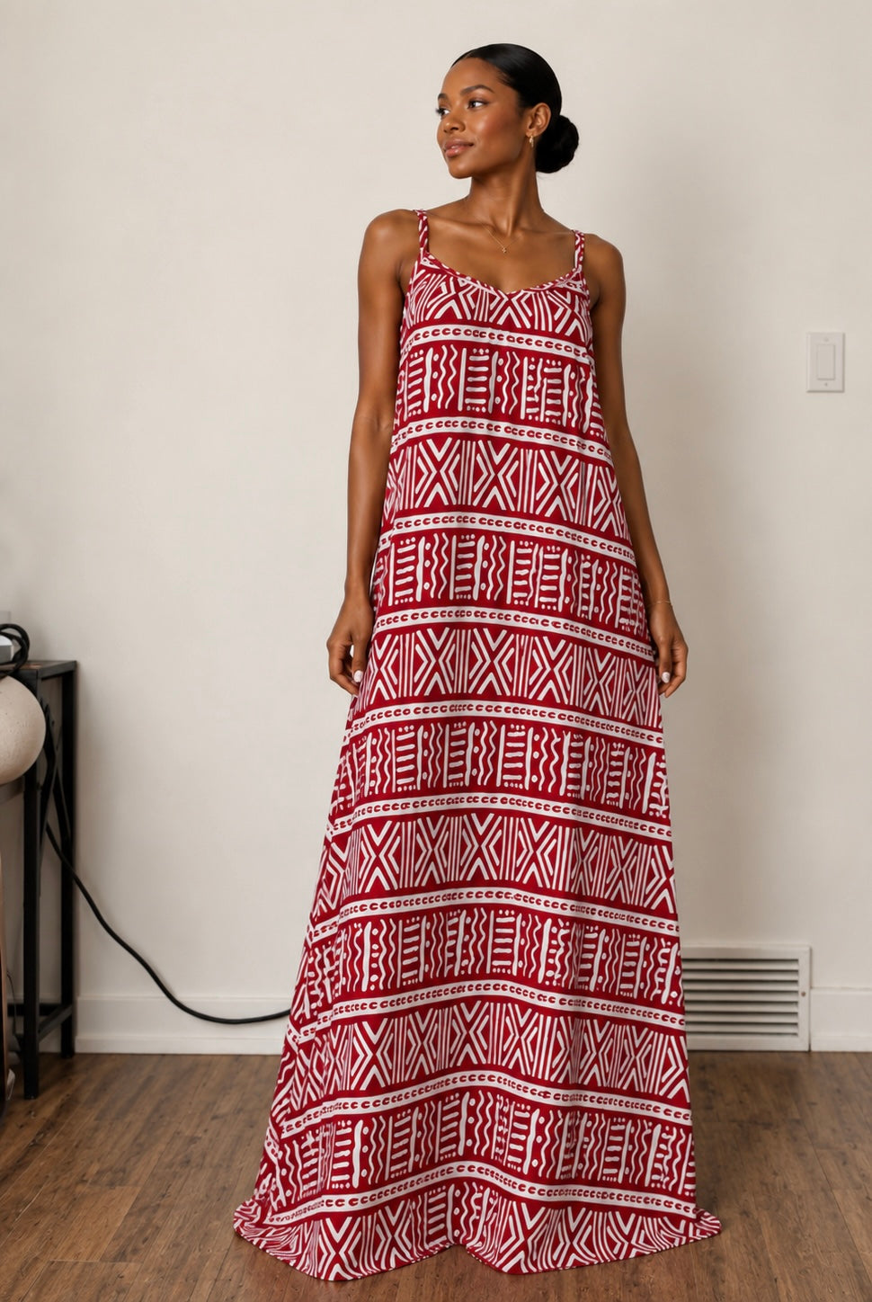 *Ankara Strappy Maxi Dress | African Print Sundress | Agbeke Style