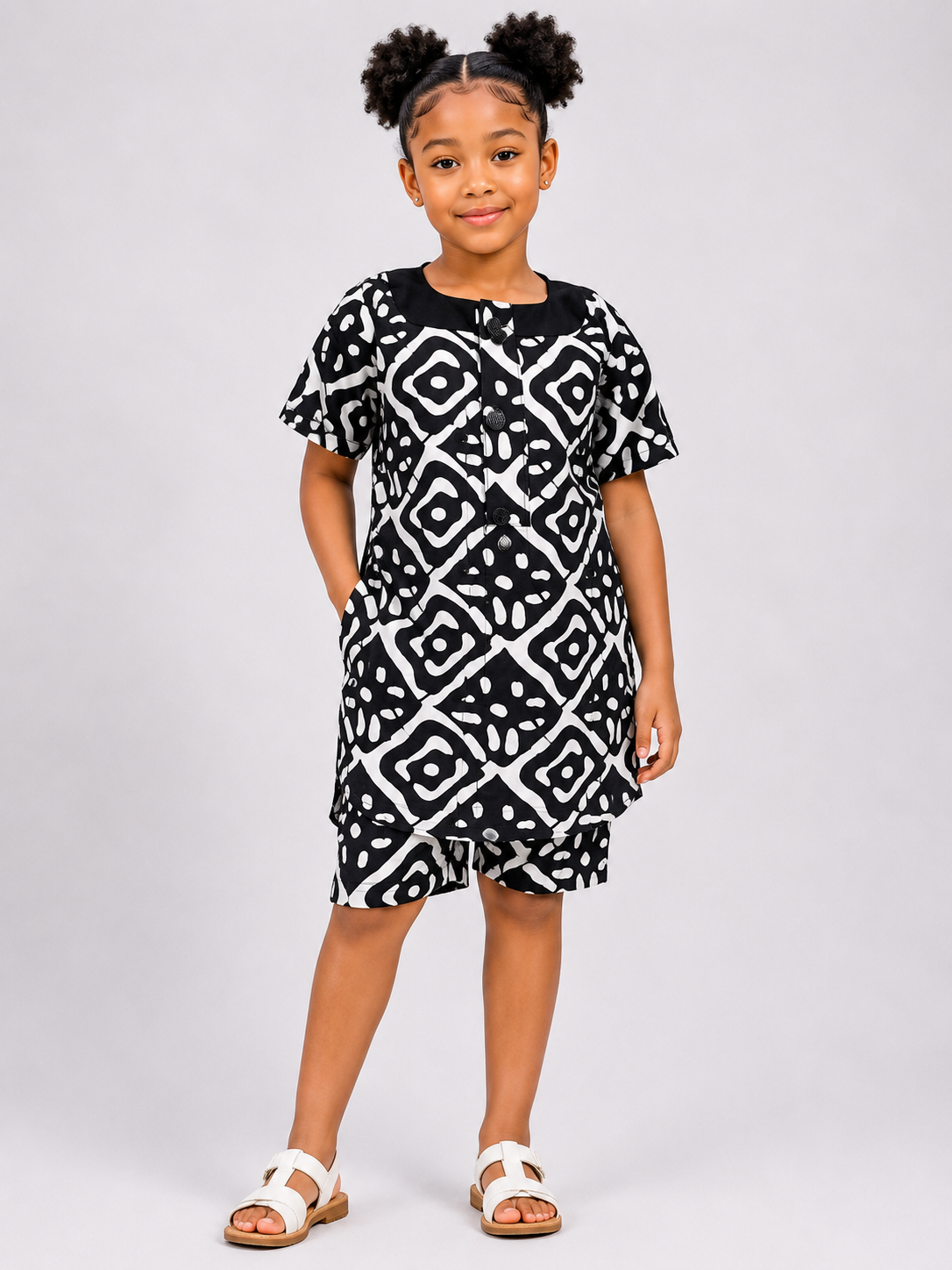 Kampala Top & Shorts Kids Set | African Print Boys' 2-Piece | Agbeke Style