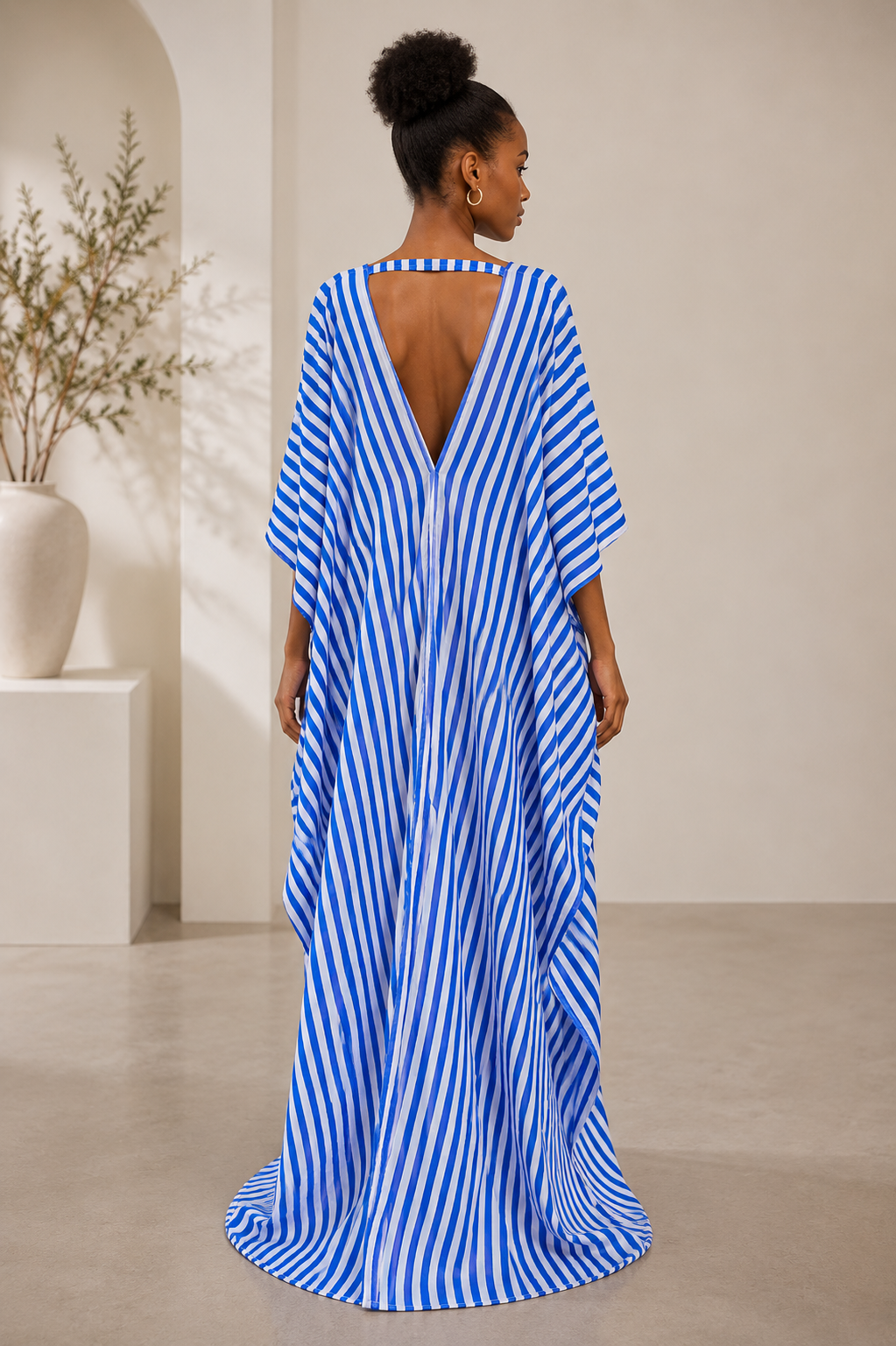 *Stripe Kaftan Maxi Dress | Women's Oversized Kaftan | Agbeke Style