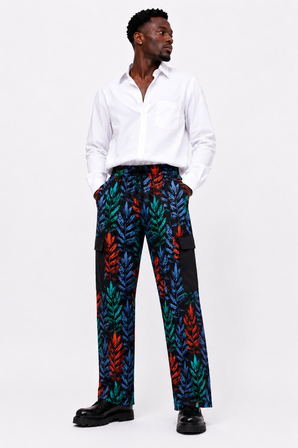 Men's Ankara Cargo Trousers | African Print Pants | Agbeke Style