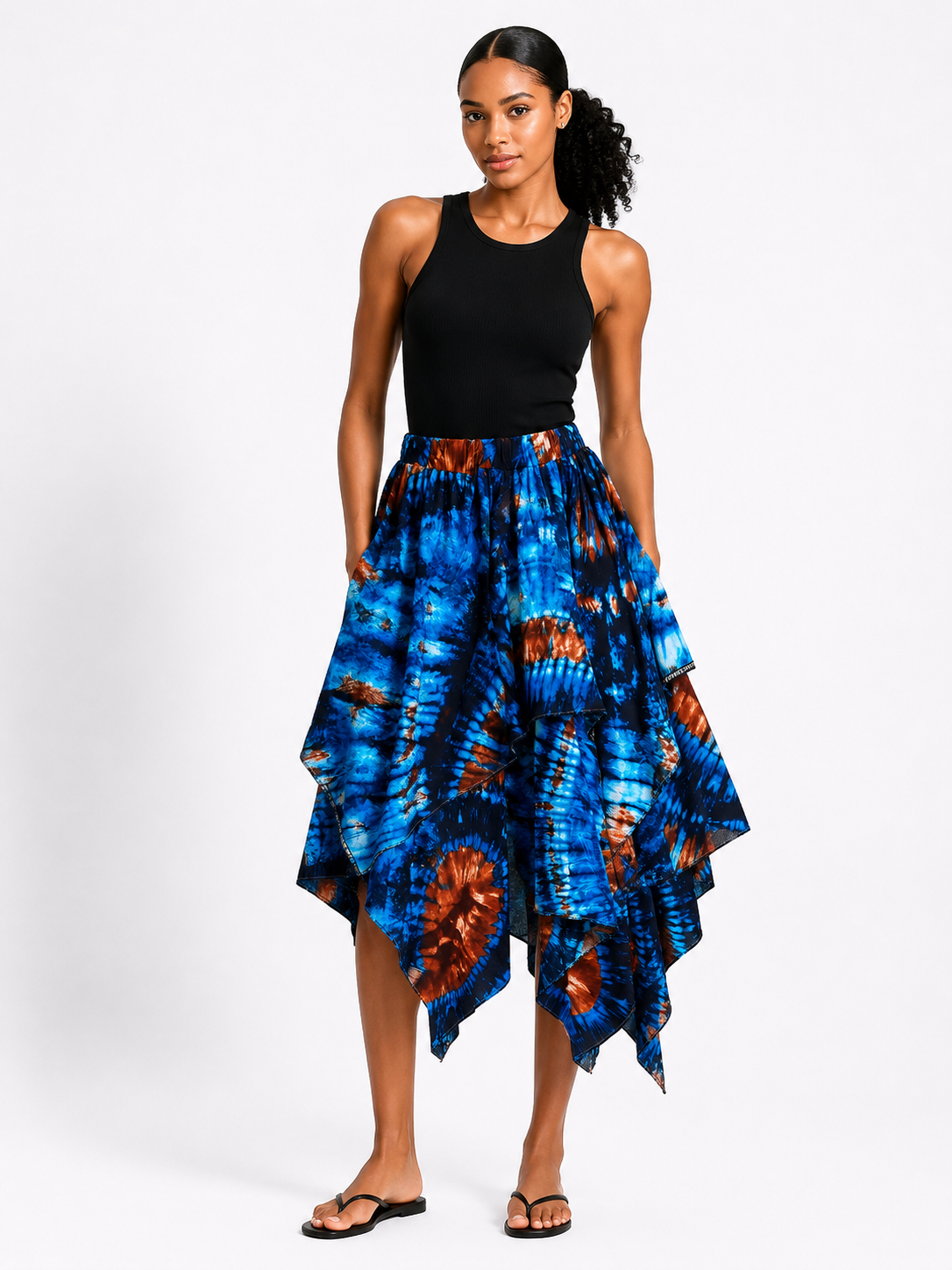 *Ankara Handkerchief Hem Skirt | African Print Skirt | Agbeke Style