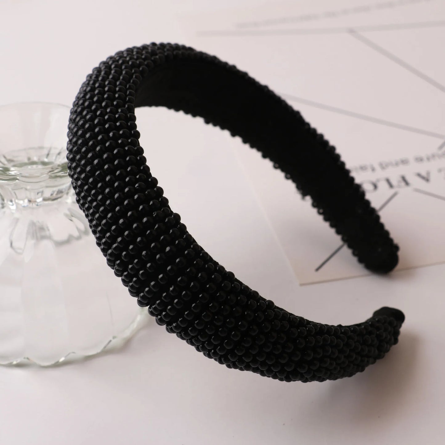 Pearl Encrusted Wide Headband | Statement Hair Accessory | Agbeke Style