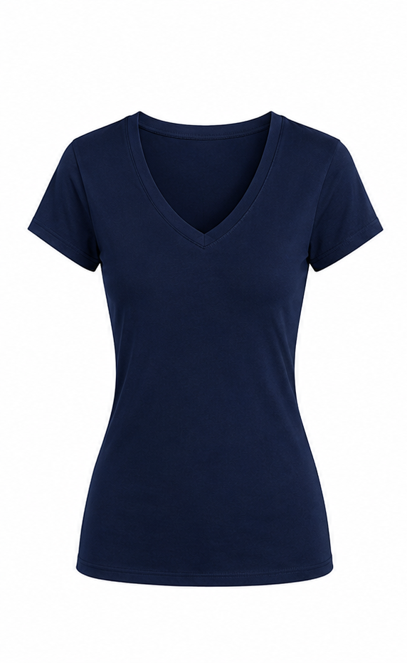 *Fitted V-Neck Short Sleeve Top | Women's Wardrobe Essential | Agbeke Style
