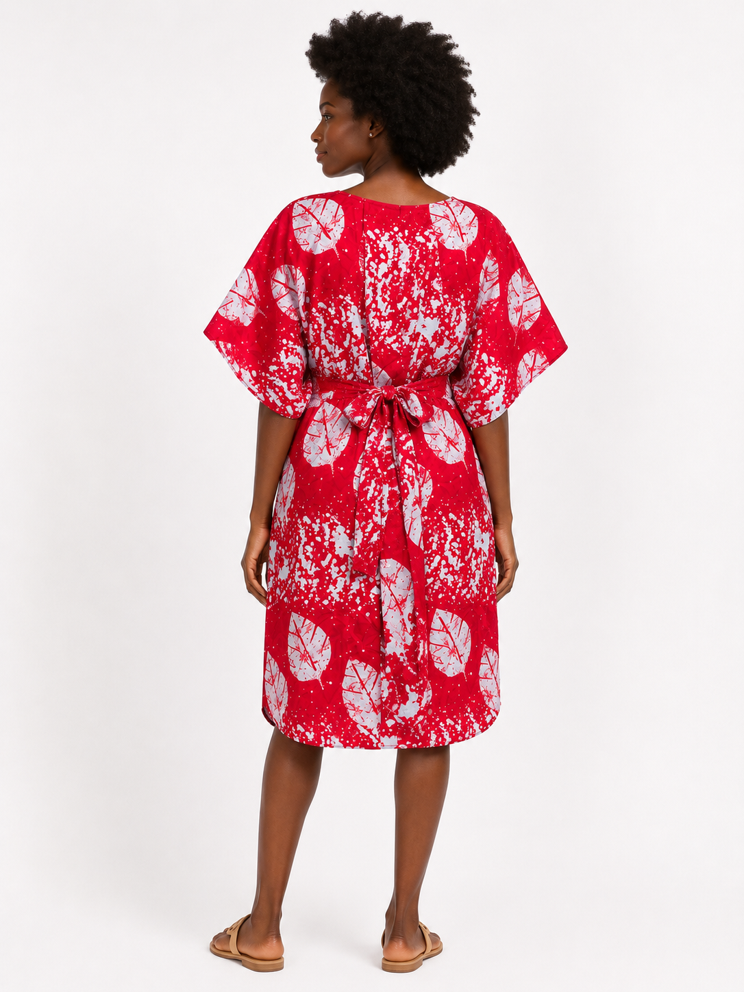 Ankara Butterfly Knee Length Dress | African Print Kaftan | Agbeke Style