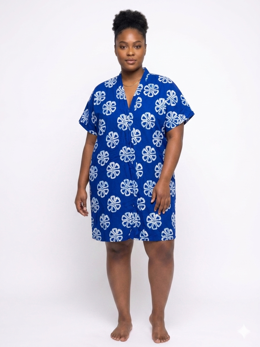 Ankara Kimono Mini Dress | African Print Dress | Agbeke Style