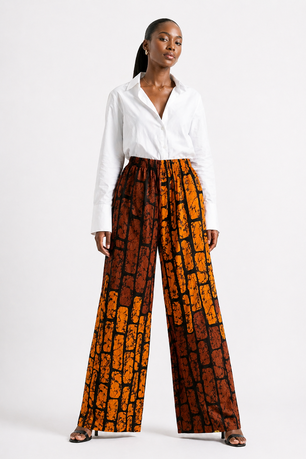 Ankara Wide Leg Pants (0426) | African Print Trousers | Agbeke Style