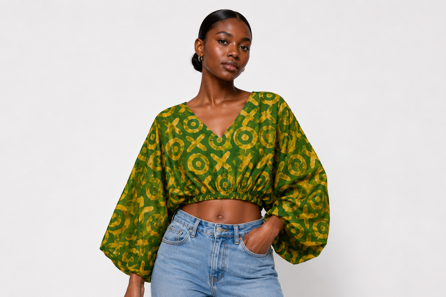 Adire Crop Top | African Print | Agbeke Style