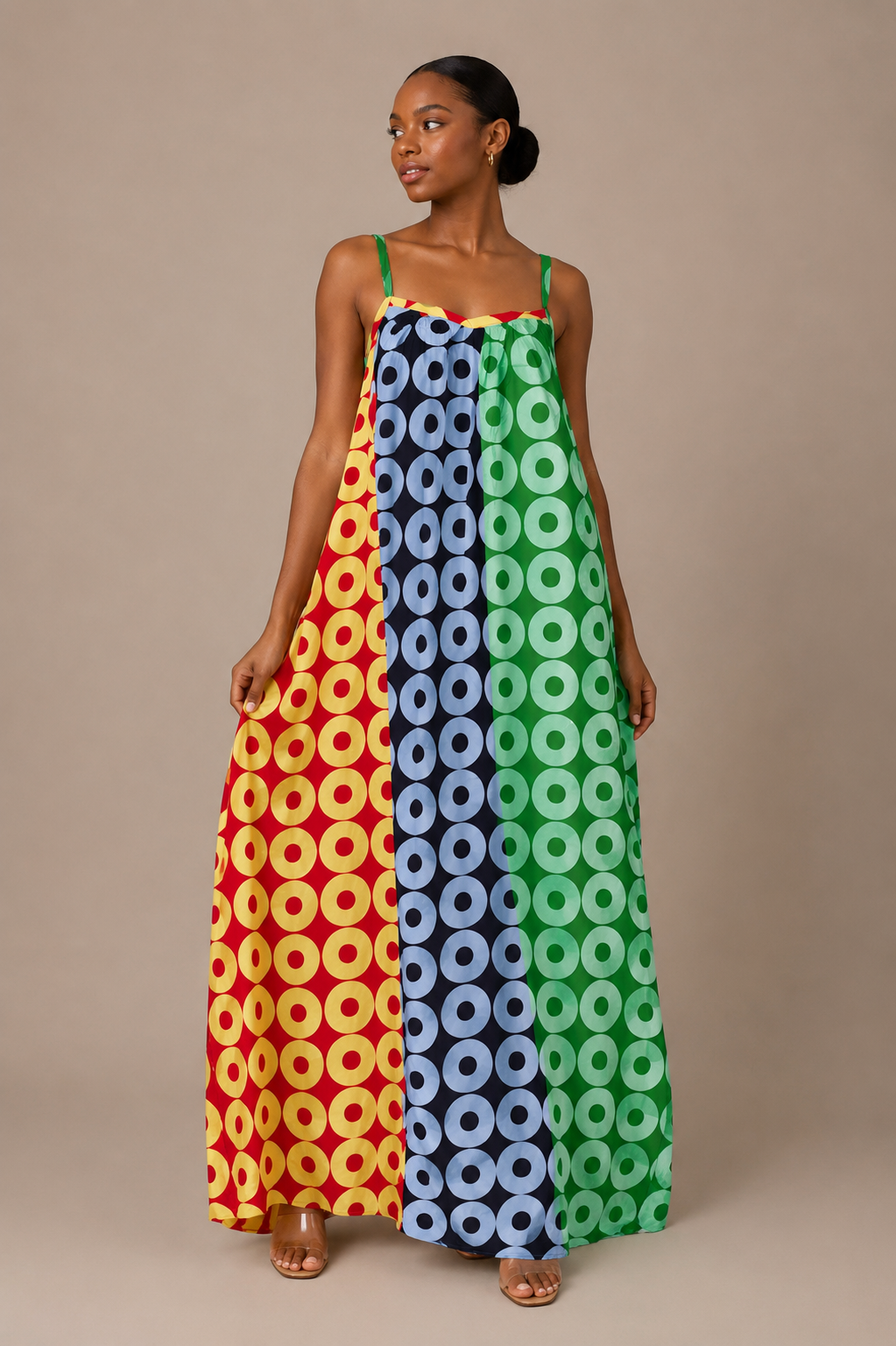 *Ankara Strappy Maxi Dress | African Print Sundress | Agbeke Style