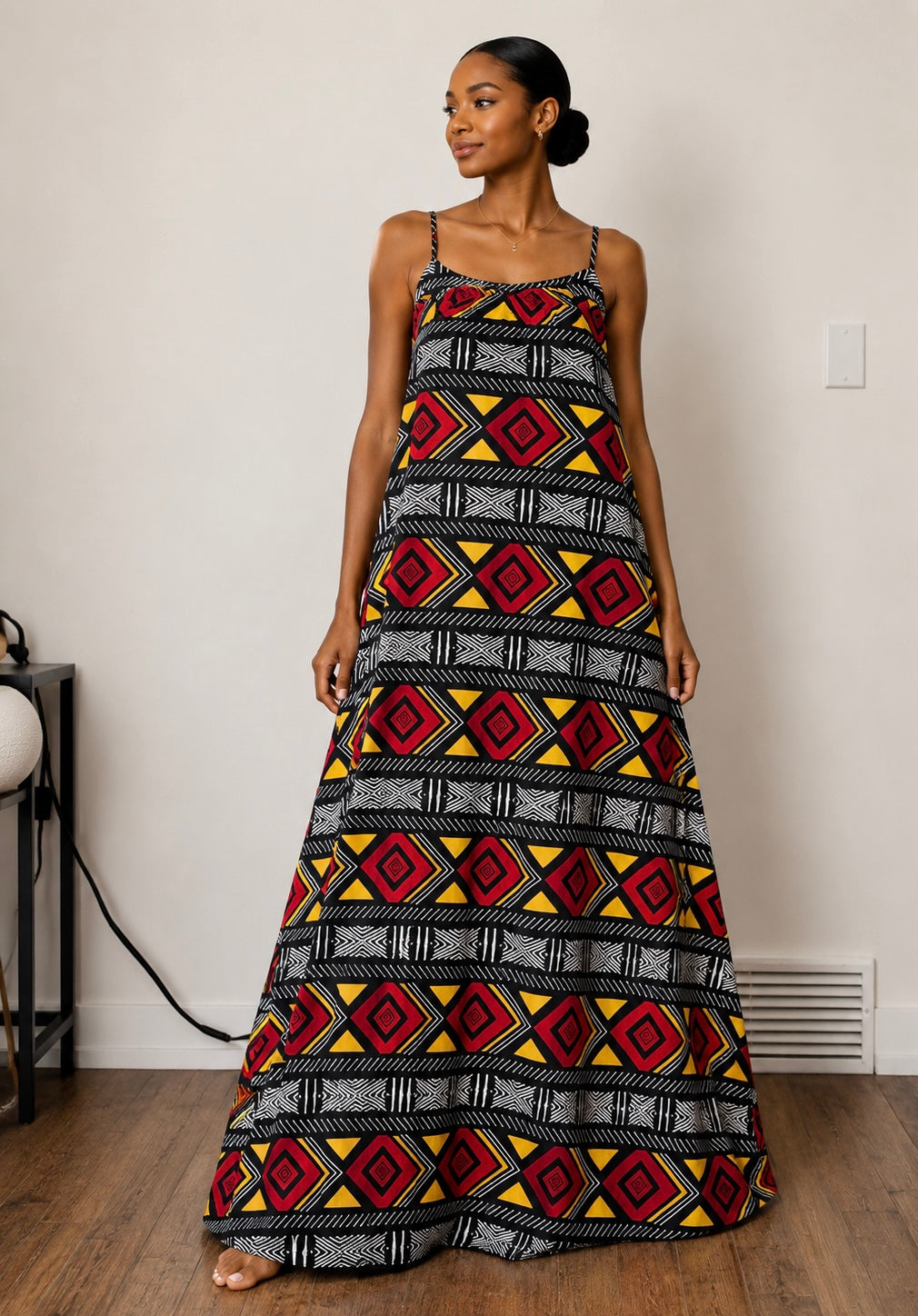 *Ankara Strappy Maxi Dress | African Print Sundress | Agbeke Style