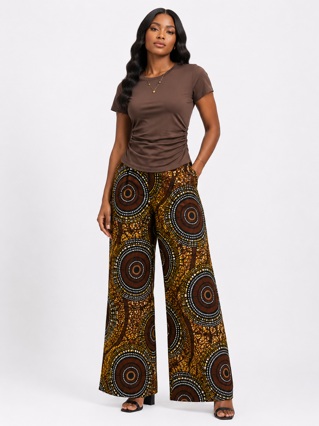 *Ruched Crew Neck T-Shirt | Agbeke Style