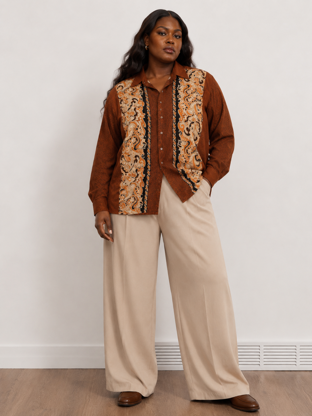 Vintage Oversized Shirt | Relaxed Fit Statement Blouse | Agbeke Style