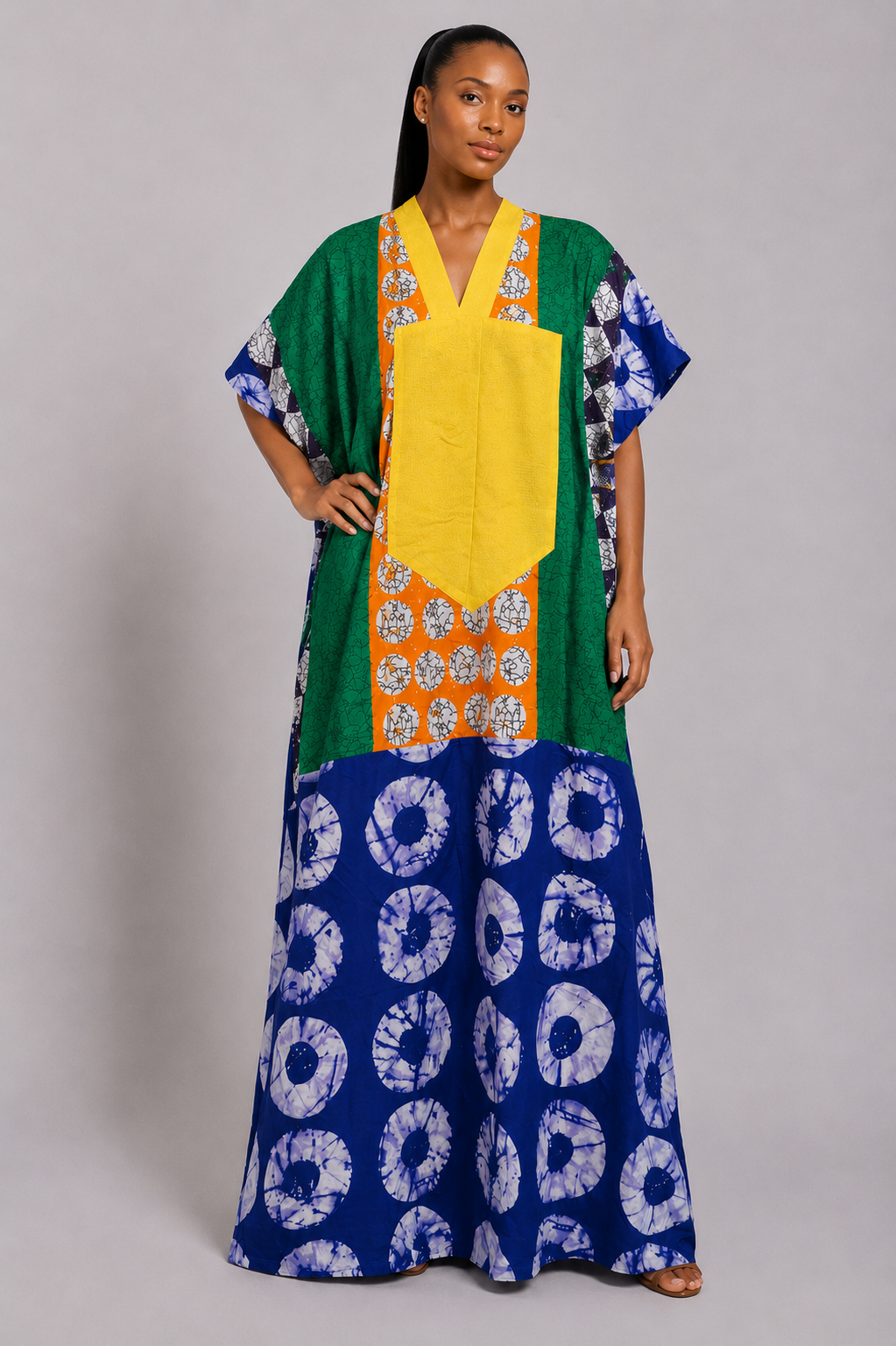 Ankara & Asooke Bubu Dress  | African Print Kaftan | Agbeke Style