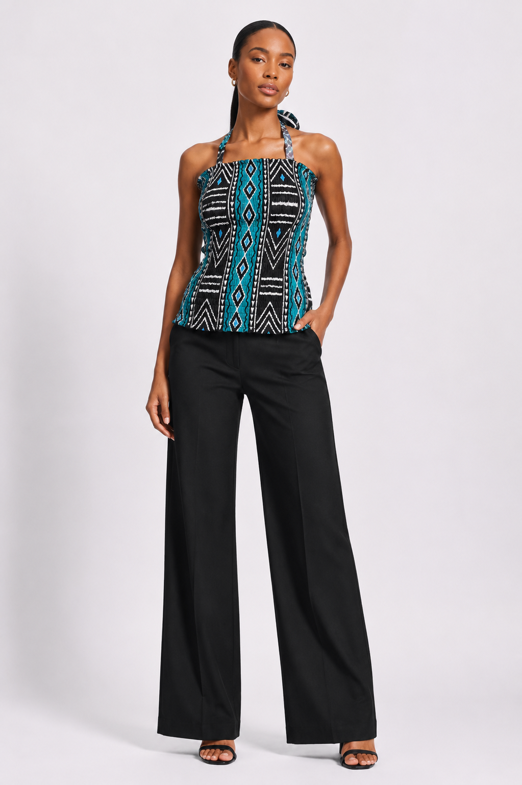 *Ankara Smocked Halter Top | African Print Top | Agbeke Style