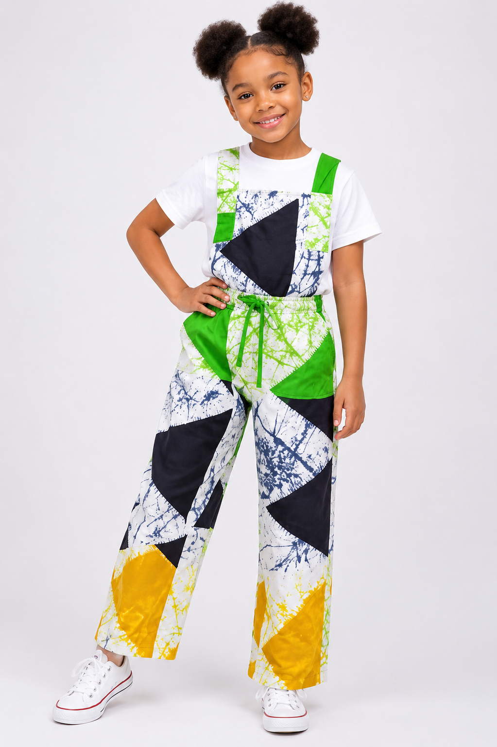Ankara Dungaree Pants & Tee Set | African Print Kids' Set | Agbeke Style