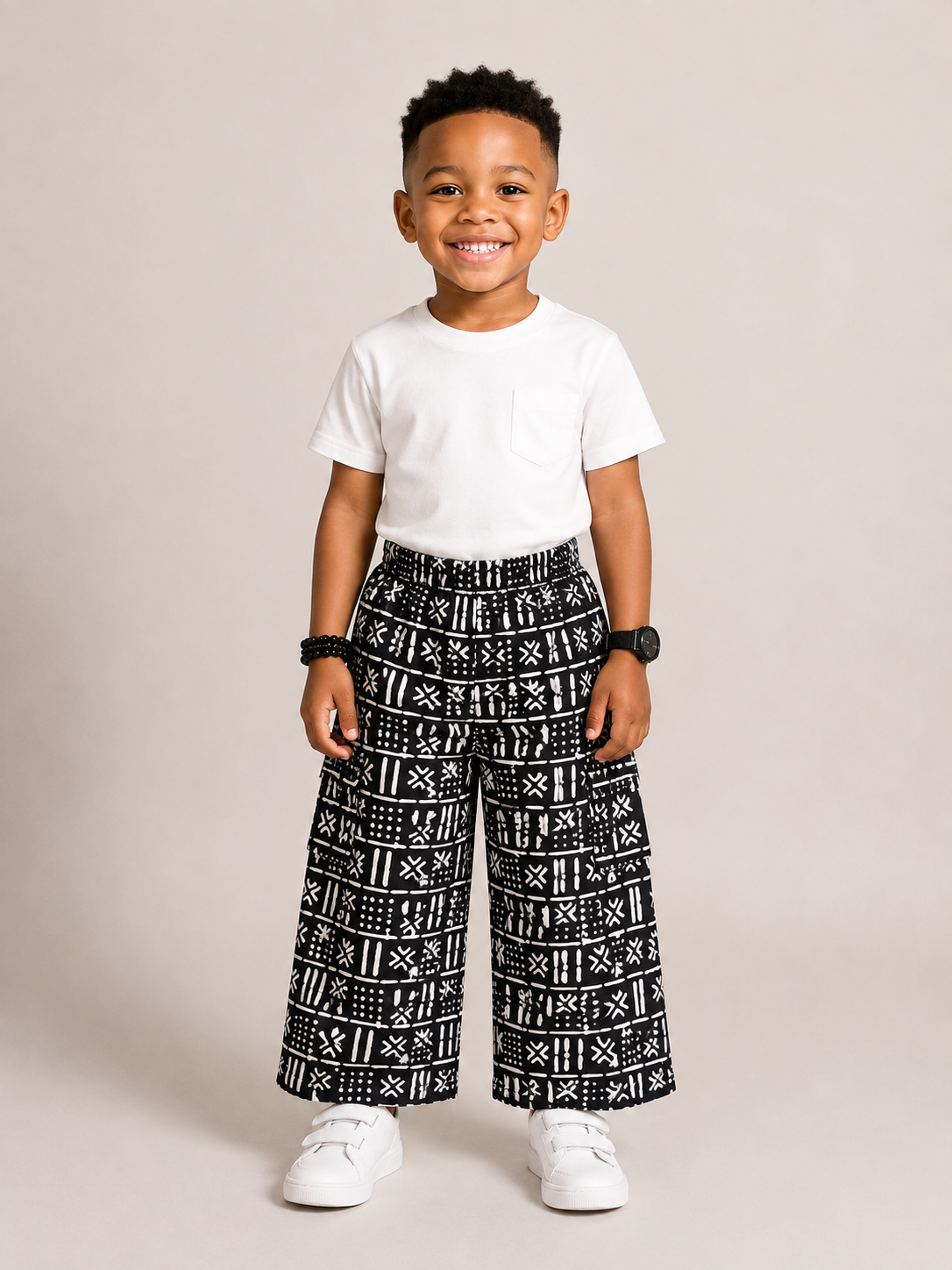 **Kids Ankara Cargo Pants | African Print Kids Wear | Agbeke Style