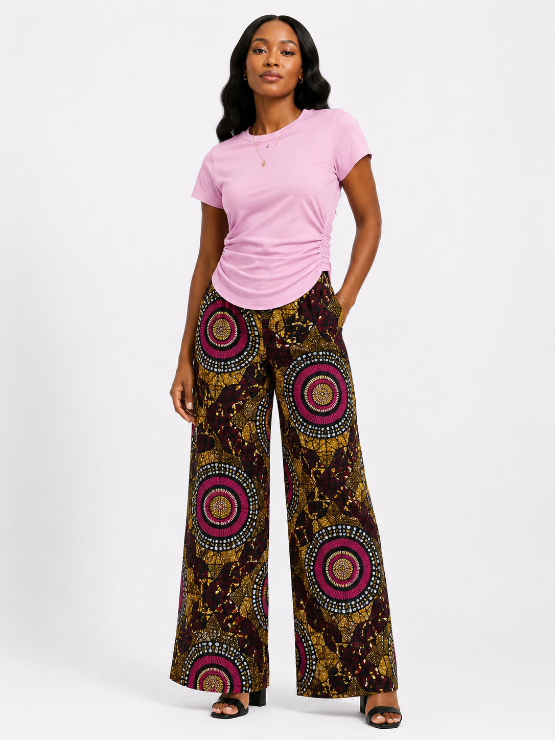 *Ruched Crew Neck T-Shirt | Agbeke Style
