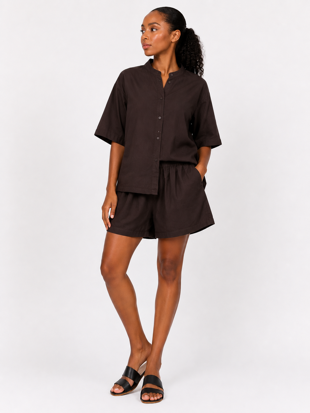Silky Shirt & Shorts Set| 2-Piece Co-ord Set| Agbeke Style