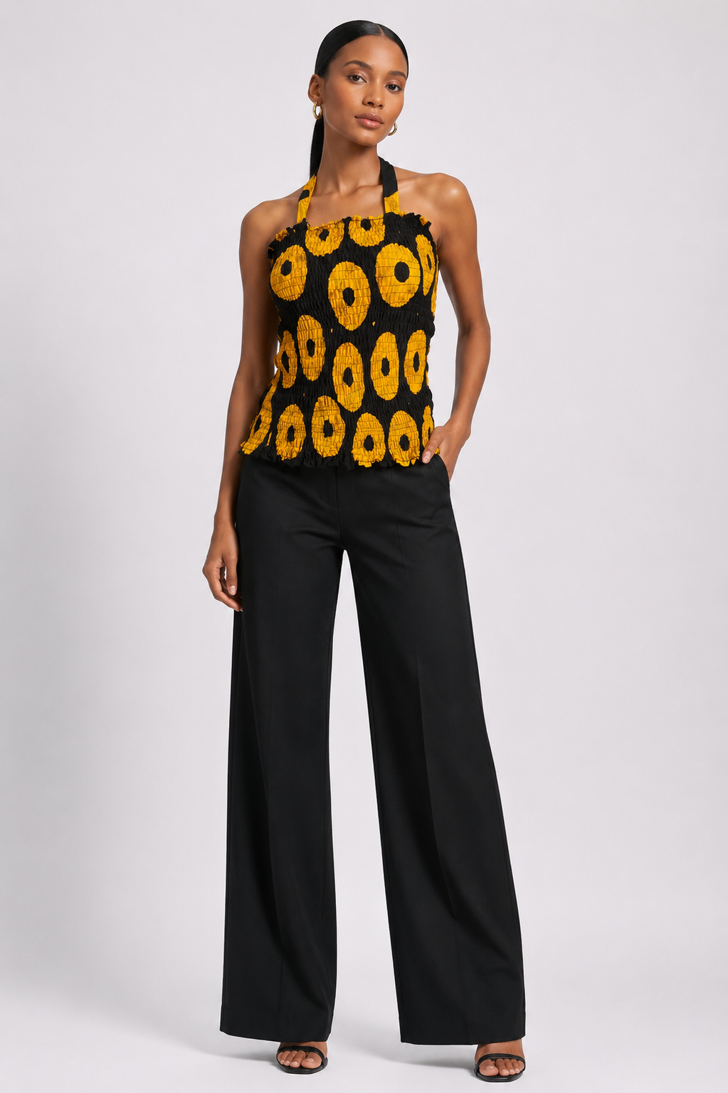 *Ankara Smocked Halter Top | African Print Top | Agbeke Style
