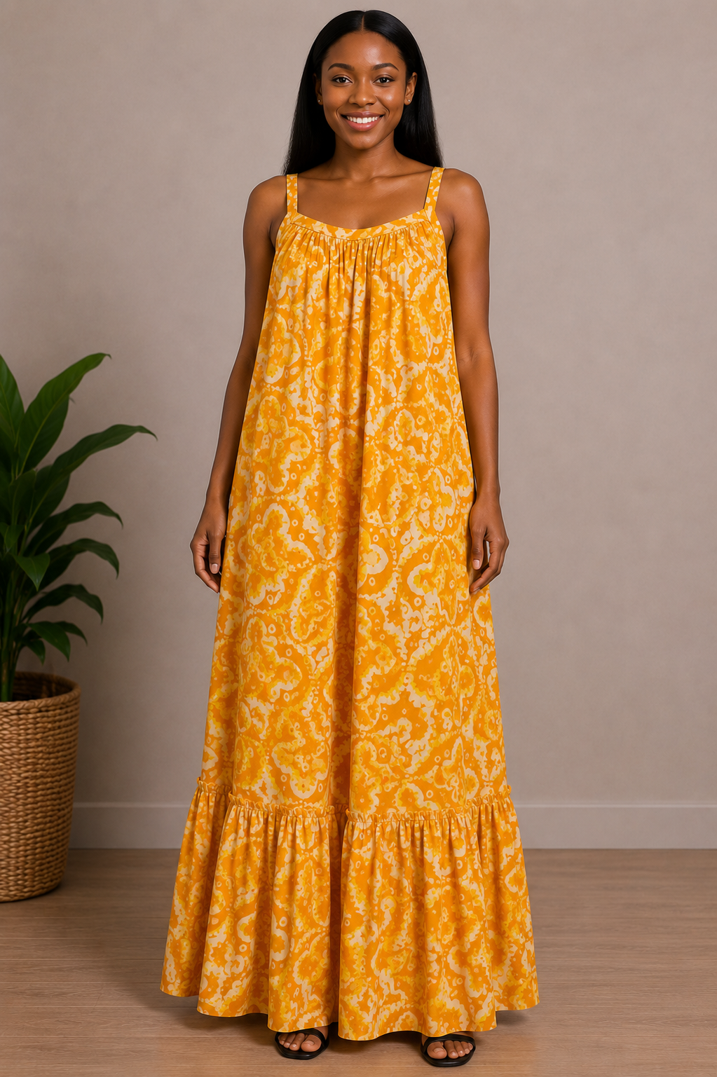 *Adire Sweetheart Maxi Dress | African Print Dress | Agbeke Style
