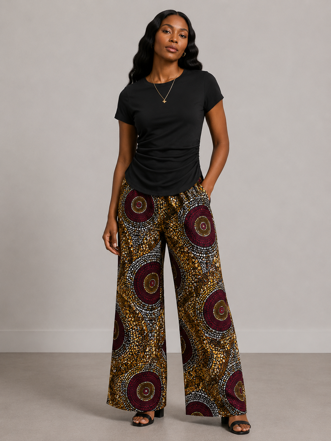*Ruched Crew Neck T-Shirt | Agbeke Style