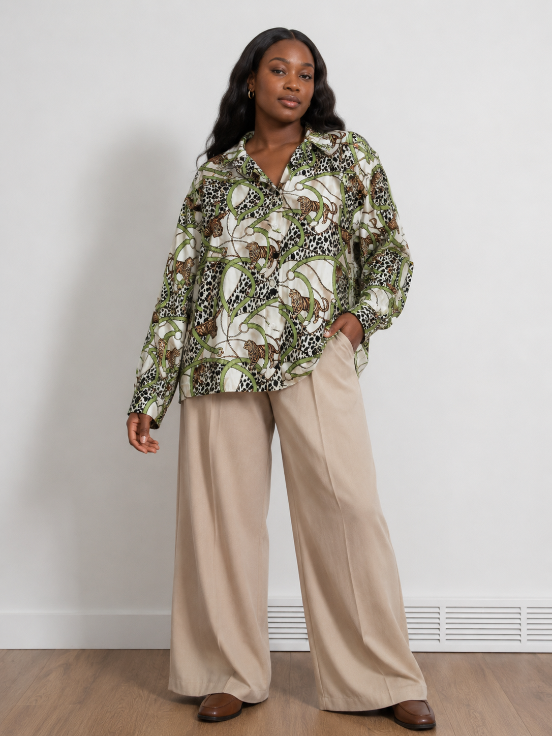 Vintage Oversized Shirt | Relaxed Fit Statement Blouse | Agbeke Style