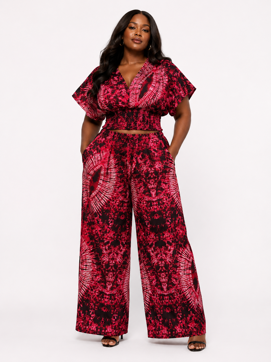Ankara Smocked Crop Top & Palazzo Pants Set | African Print Co-ord | Agbeke Style