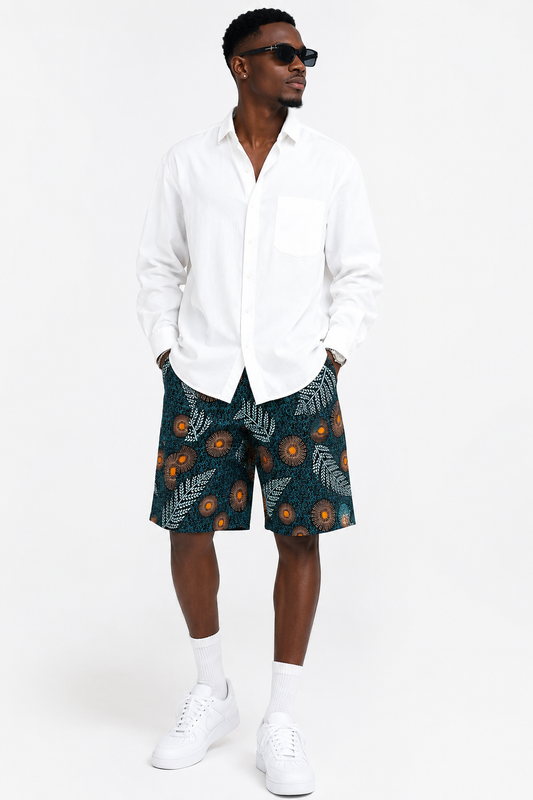Men's Ankara Shorts | African Print Shorts | Agbeke Style