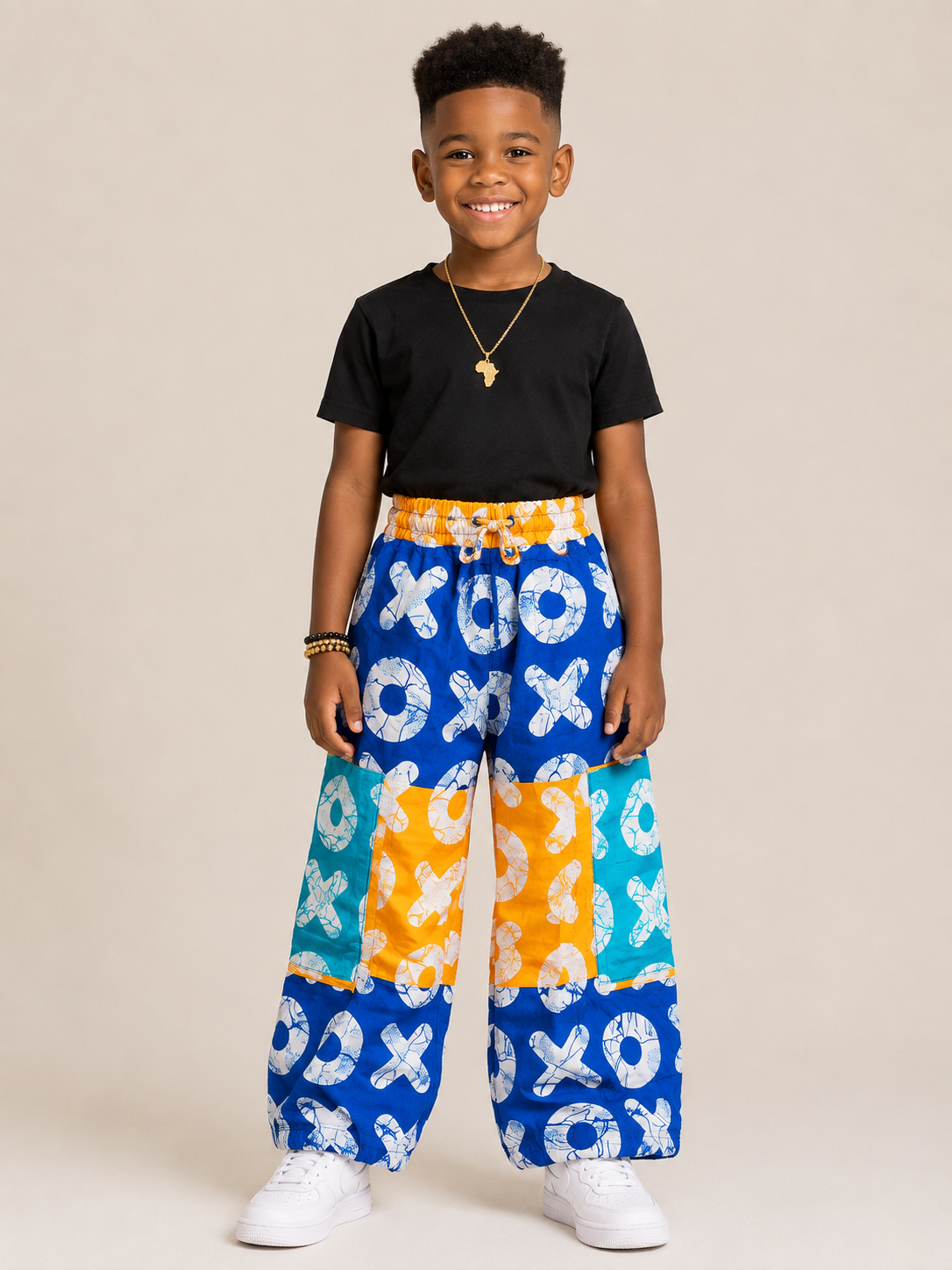 **Kids Ankara Cargo Pants | African Print Kids Wear | Agbeke Style