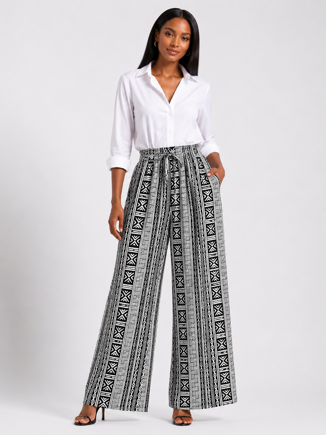 *Ankara Wide Leg Palazzo Pants | African Print Trousers | Agbeke Style