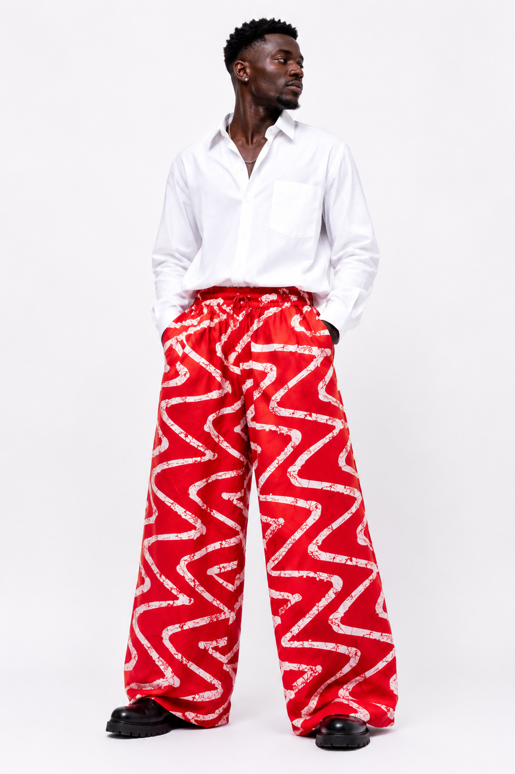 African Print Palazzo Pants for Men | Wide-Leg Trousers | Agbeke Style