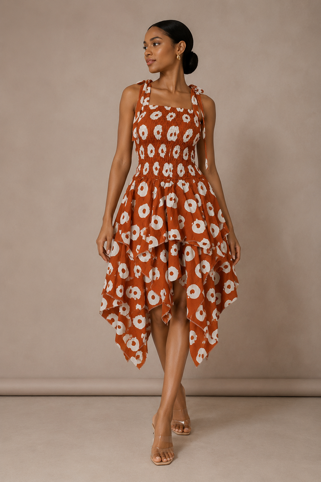 *Ankara Print Smocked Top & Handkerchief Skirt Set | African Print Co-ord | Agbeke Style