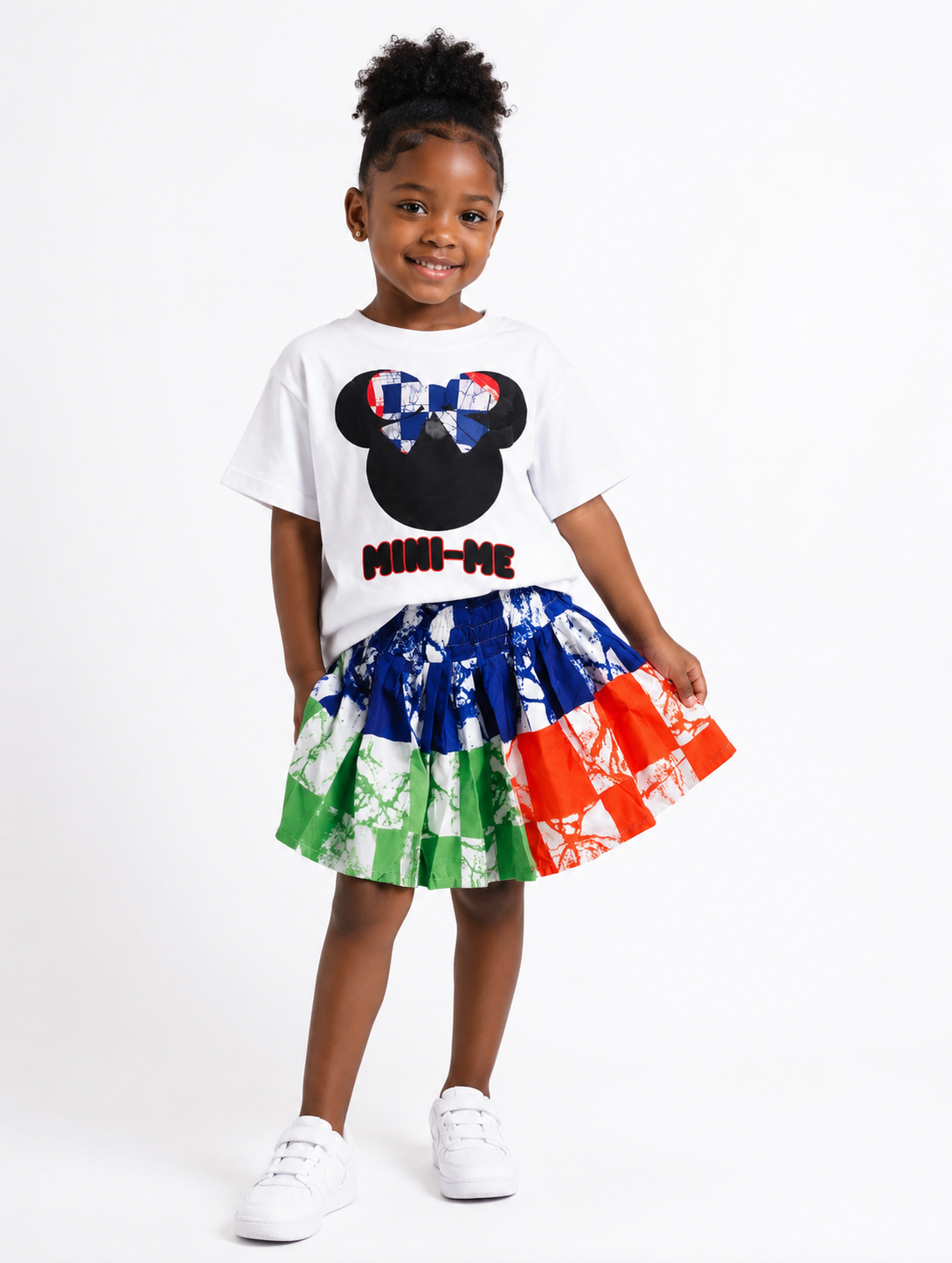 *Ankara Patchwork Tiered Skirt & Tee Set | African Print Kids' Set | Agbeke Style
