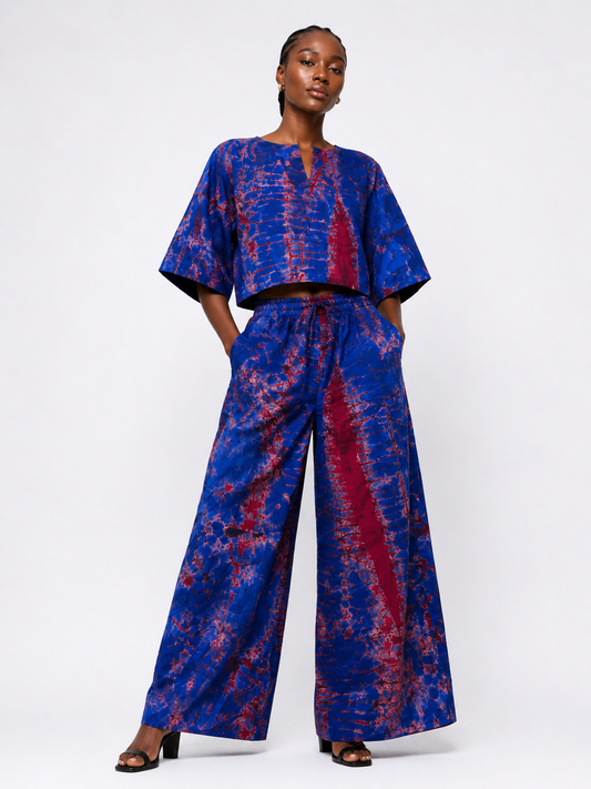 Ankara Crop Top & Wide Leg Palazzo Set | African Print Co-ord | Agbeke Style
