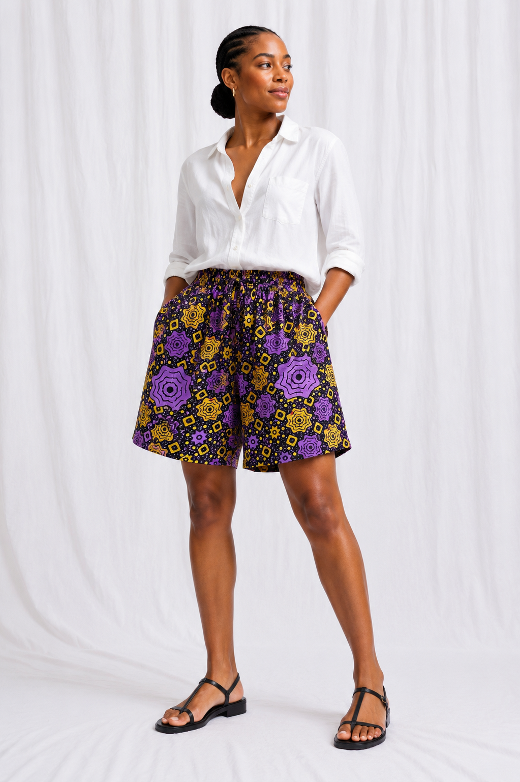 Ankara Bermuda Shorts 0626 | African Print Shorts | Agbeke Style