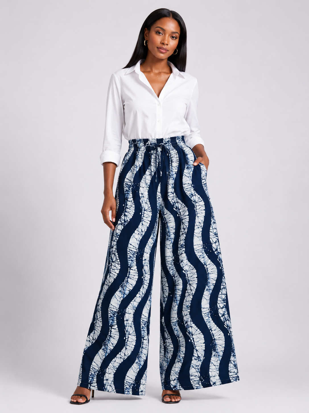 *Ankara Wide Leg Palazzo Pants | African Print Trousers | Agbeke Style