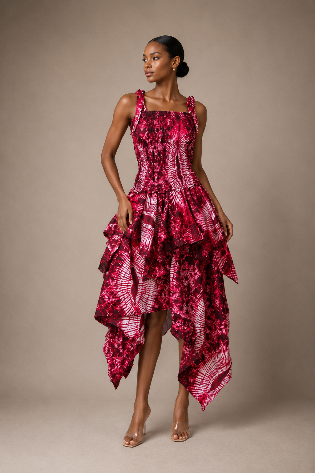 *Ankara Print Smocked Top & Handkerchief Skirt Set | African Print Co-ord | Agbeke Style