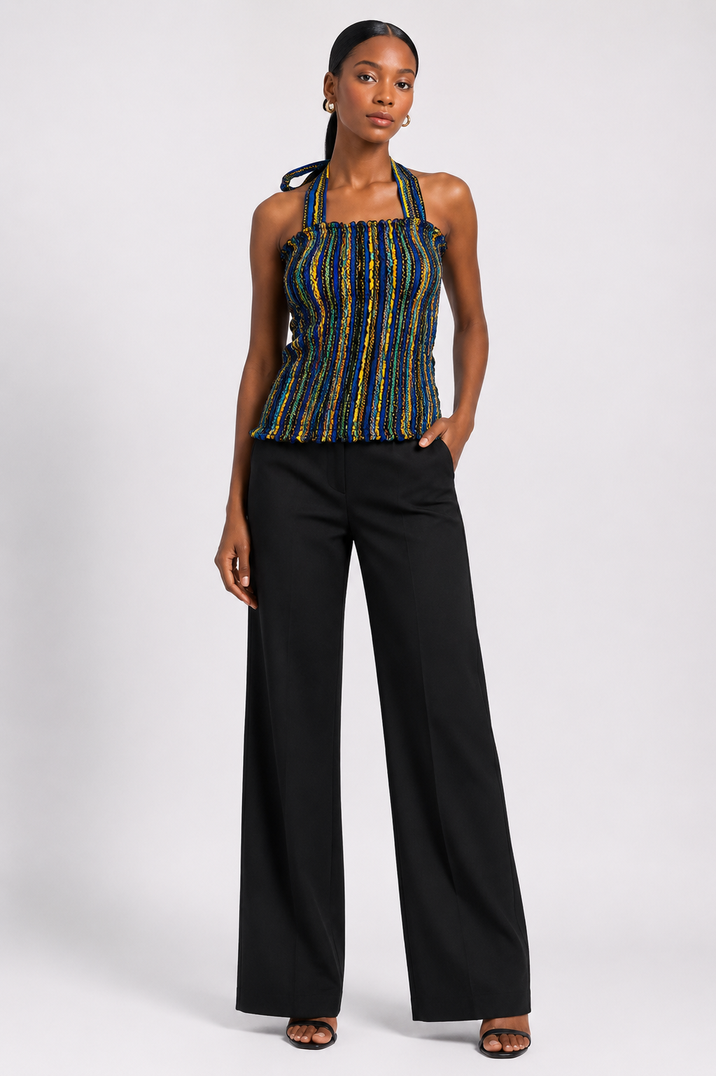 *Ankara Smocked Halter Top | African Print Top | Agbeke Style