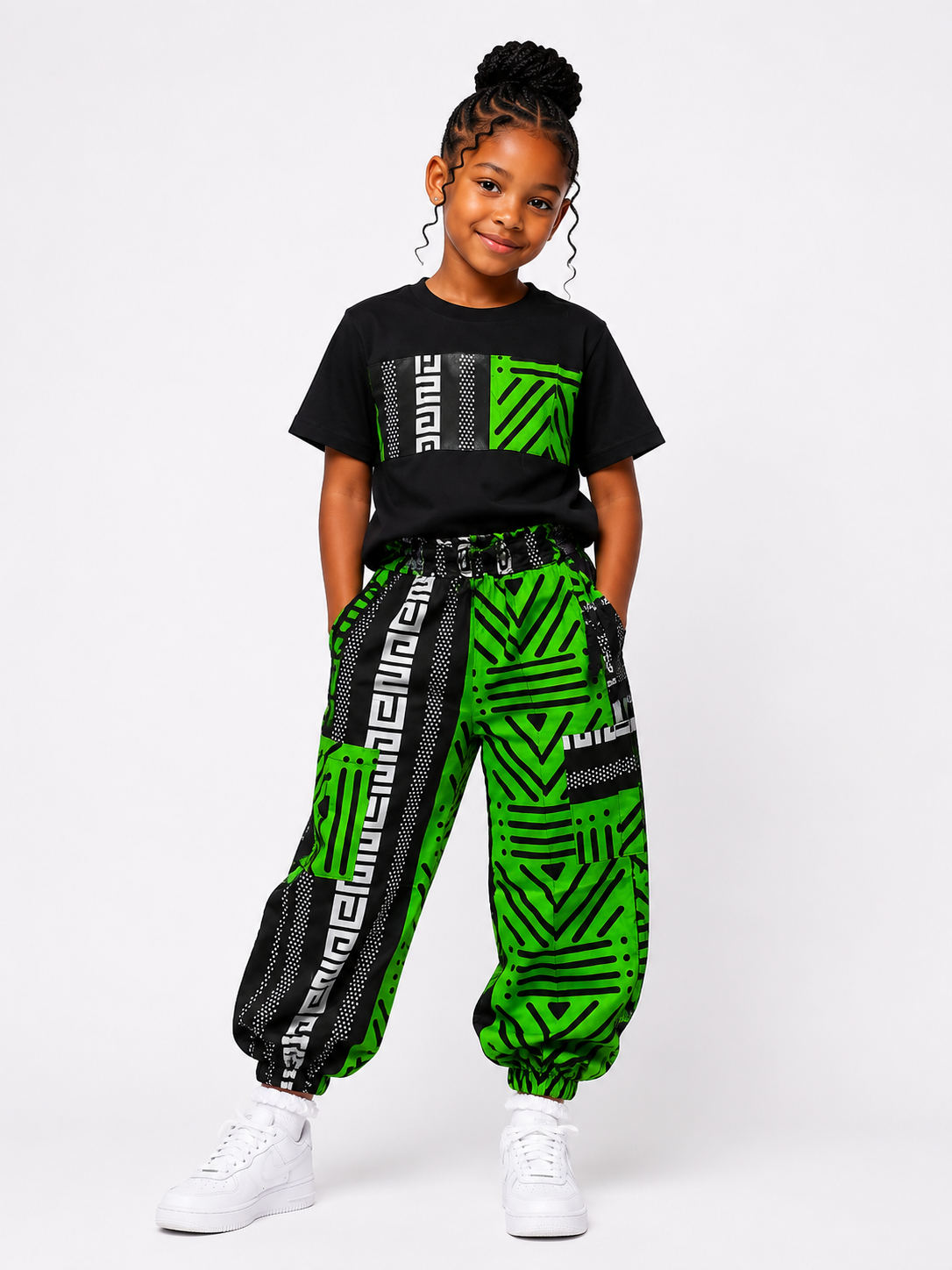 Ankara print Joggers & Tee Set | African Print Kids' Set | Agbeke Style