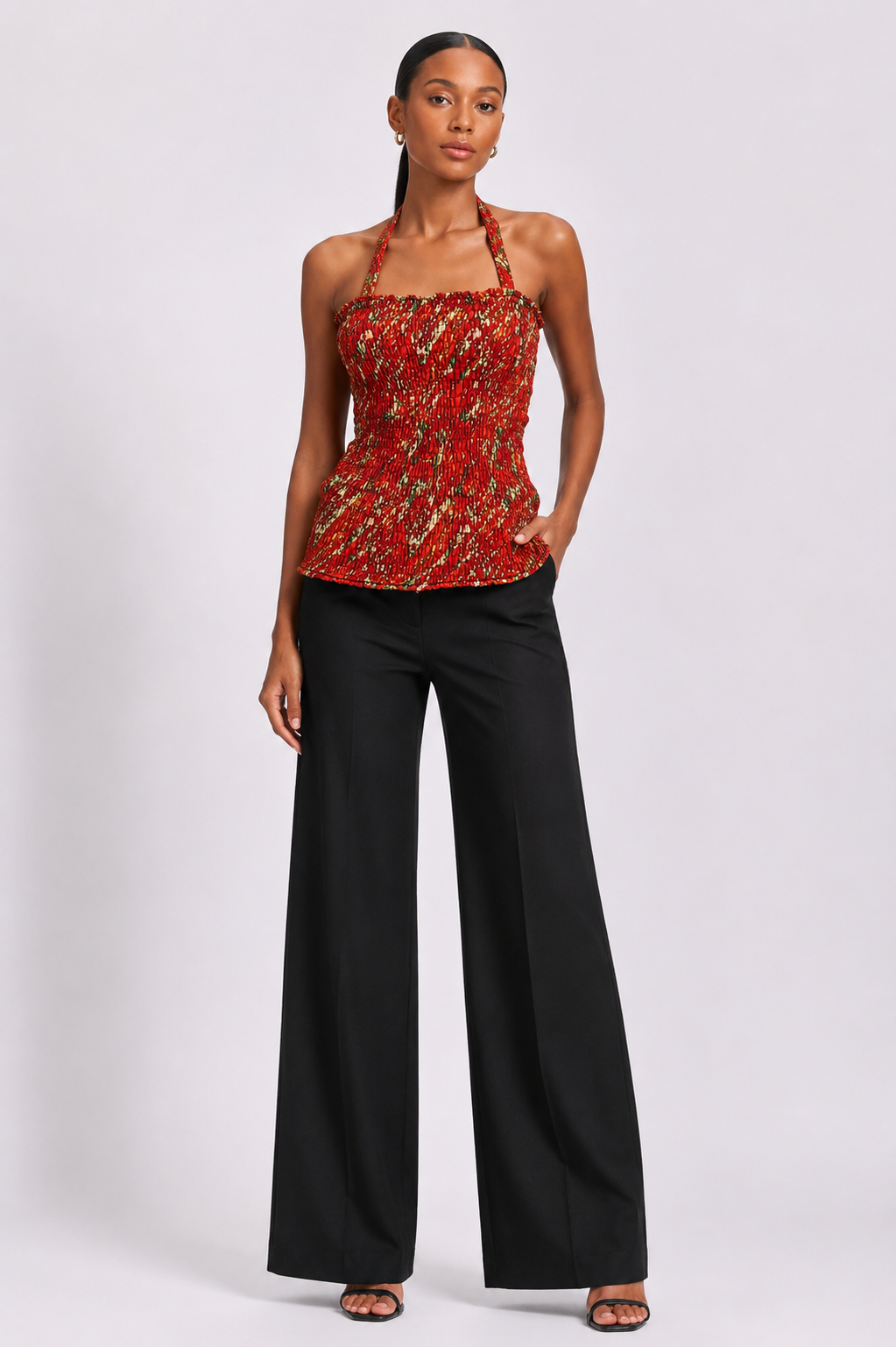 *Ankara Smocked Halter Top | African Print Top | Agbeke Style