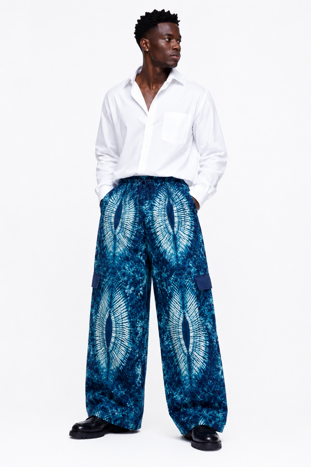 African Print Palazzo Pants for Men | Wide-Leg Trousers | Agbeke Style