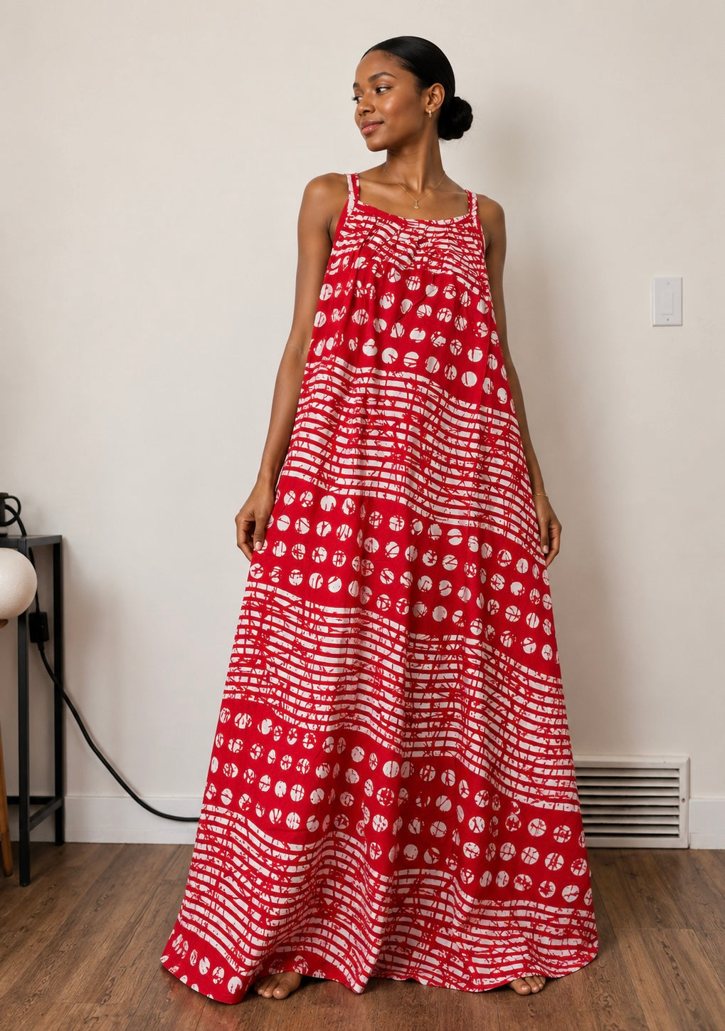 *Ankara Strappy Maxi Dress | African Print Sundress | Agbeke Style