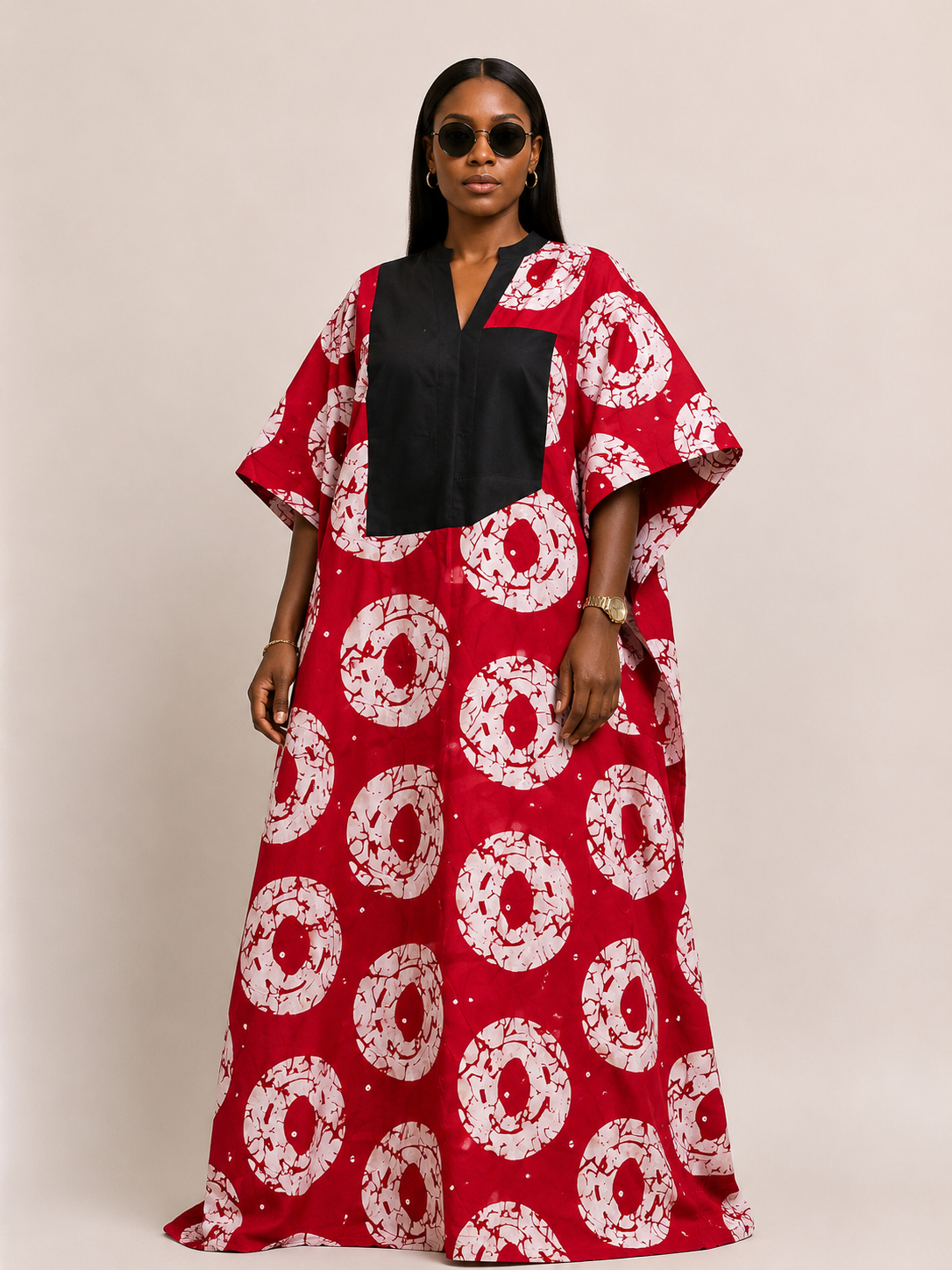 Ankara & Asooke Yoke Bubu Maxi Dress | African Print Kaftan | Agbeke Style