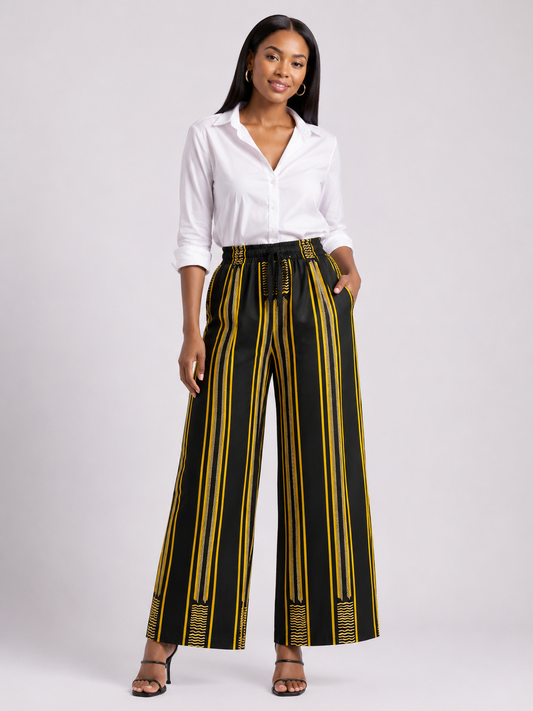 *Ankara Wide Leg Palazzo Pants | African Print Trousers | Agbeke Style