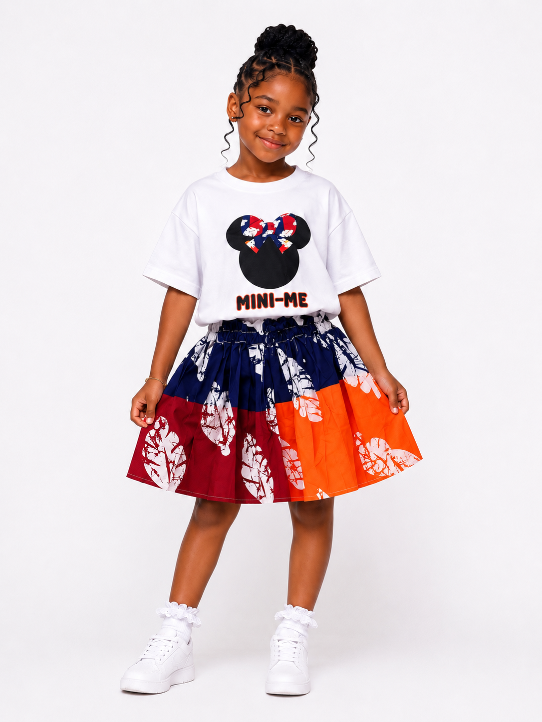 *Ankara Patchwork Tiered Skirt & Tee Set | African Print Kids' Set | Agbeke Style