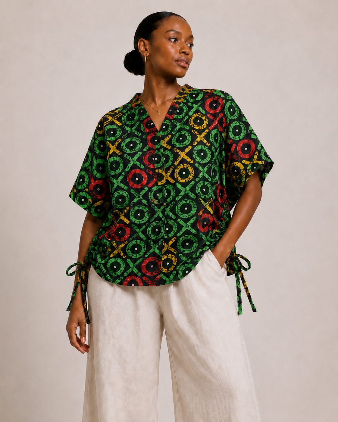 Ankara Oversized Ruched Sides Top| African Print Top | Agbeke Style