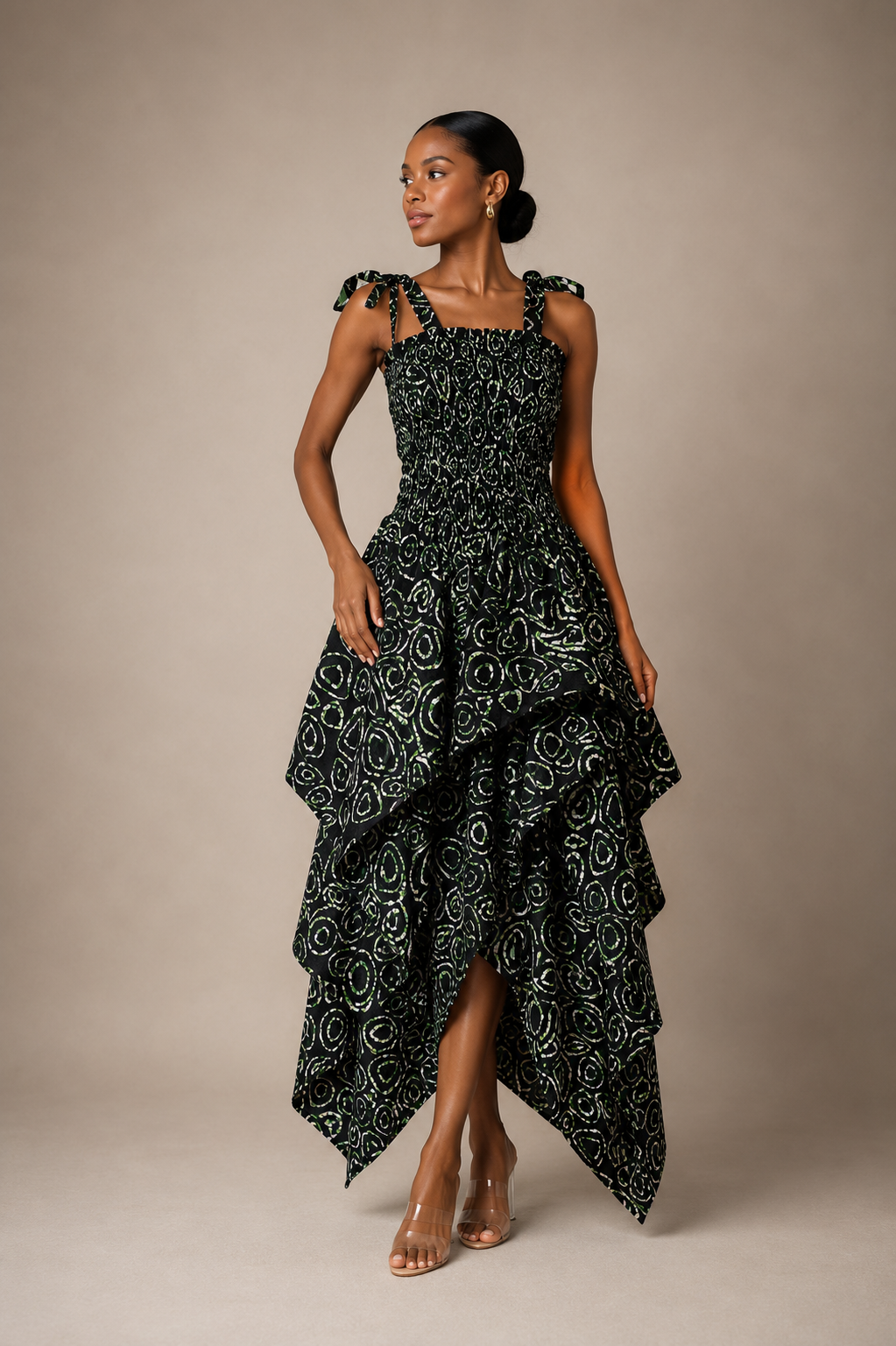 *Ankara Print Smocked Top & Handkerchief Skirt Set | African Print Co-ord | Agbeke Style