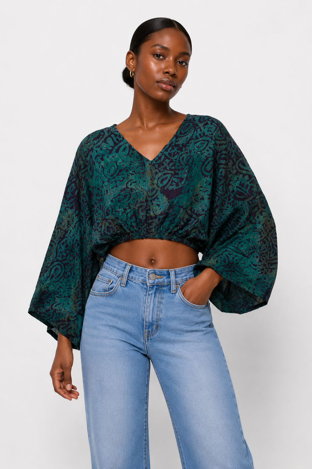 Adire Crop Top | African Print | Agbeke Style