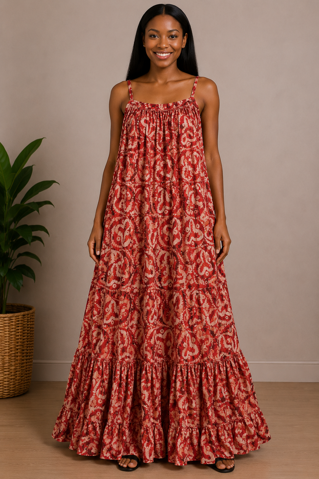 *Adire Sweetheart Maxi Dress | African Print Dress | Agbeke Style